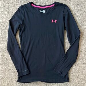 Under Armour Black Long Sleeve with Pink Accent